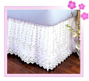 Embroidered Bed Skirt