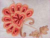 Chain Stitch Embroidered Quilt Pattern