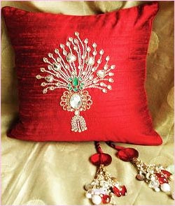 The Rich and Royal Zardozi Cushion Covers