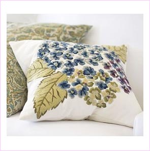 Embroidered Pine Pillow Cover | west elm - Modern Furniture